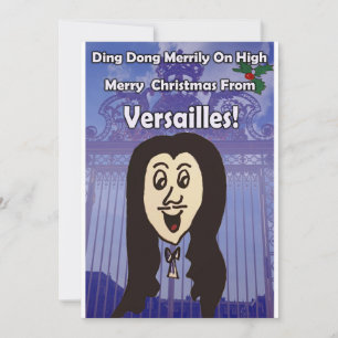 Schattigee Versailles Cartoon Kerst Kaart