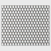 Schattigee Vetpinguïn Alles Over Print Patroon Cadeaupapier (Vlak)