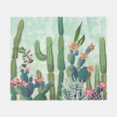 Schattigee vetplanten:  cactus patroon fleece deken (Voorkant (Horizontaal))