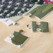 Schattigee vetplanten:  cactus patroon legpuzzel (Zijkant)