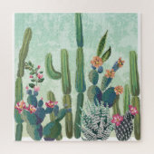 Schattigee vetplanten:  cactus patroon legpuzzel (Verticaal)