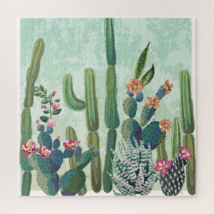 Schattigee vetplanten:  cactus patroon legpuzzel