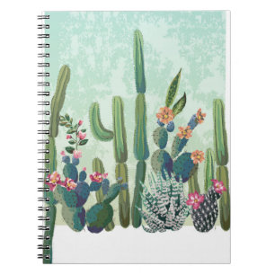Schattigee vetplanten: cactus patroon notitieboek