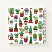 Schattigee vetplanten en cactus notitieboek (Achterkant)
