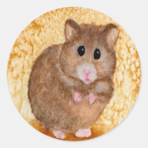 Schattigee Vette Hamster Stickers