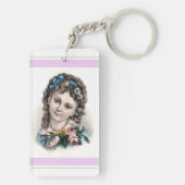 Schattigee  Victoriaans Bloemenmeisje Sleutelhanger (achterkant)