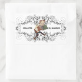 Schattigee Victoriaans Bookish Custom Bookplate Rechthoekige Sticker (Tas)