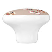 Schattigee Victoriaans dieren artsy Valentijn Mono Keramische Knop (Zijkant)