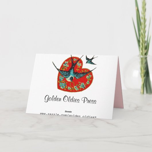 Schattigee Victoriaans Valentijn Kaart (Achterkant)