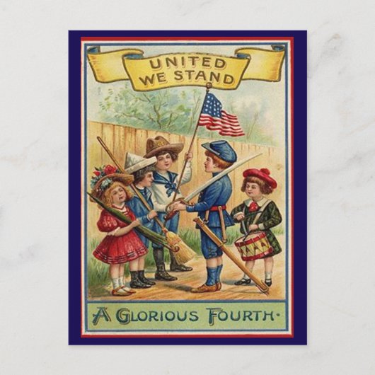Schattigee  Vierde Juli Patriottisch Briefkaart (Voorkant)