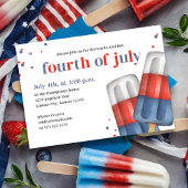 Schattigee vierde juli Popsicle Party Kaart