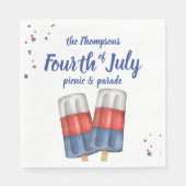 Schattigee Vierde Juli Zomerfeest Servet (Voorkant)