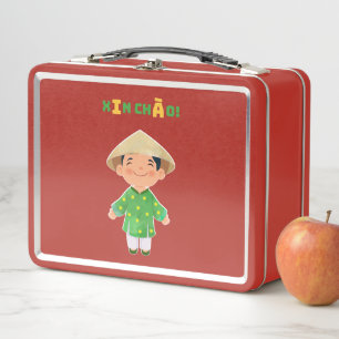 Schattigee Vietnamese "Xin Chào!" Rode lunchbox