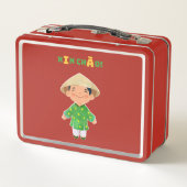 Schattigee Vietnamese "Xin Chào!" Rode lunchbox (Achterkant)