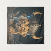 Schattigee Viking Baby Leeuw Wandkleed (Voorkant (horizontaal))