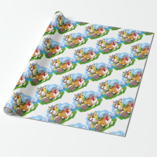 Schattigee Viking Corgi! Cadeaupapier