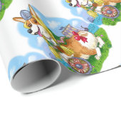 Schattigee Viking Corgi! Cadeaupapier (Rol Hoek)