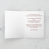 Schattigee Vintage Christmas Angel aangepaste teks Kaart (Binnen)