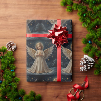 Schattigee Vintage Christmas Angel Cadeaupapier