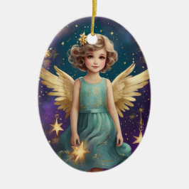 Schattigee Vintage Christmas Angel Keramisch Ornament