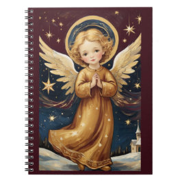 Schattigee Vintage Christmas Angel Notitieboek