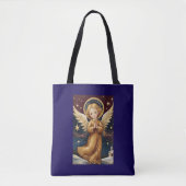 Schattigee Vintage Christmas Angel Tote Bag (Voorkant)