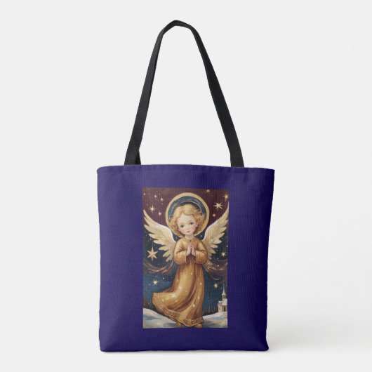 Schattigee Vintage Christmas Angel Tote Bag (Achterkant)