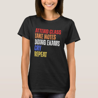 Schattigee Vintage Grappige Humor Studenten Colleg T-shirt