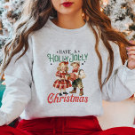 Schattigee Vintage Hebben een Holly Jolly Christma Trui<br><div class="desc">Schattige  Heb een Holly Jolly Christmas sweatshirt</div>