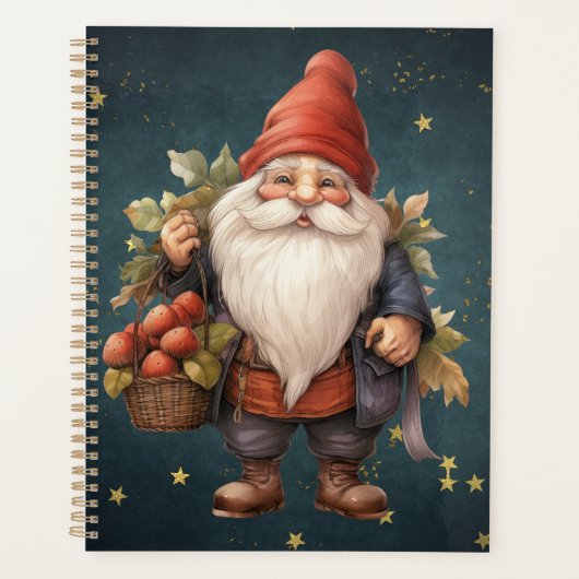 Schattigee vintage kerst gnoom planner (Voorkant)