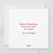 Schattigee vintage kerst uilen flat feestdagenkaart (Achterkant)