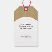 Schattigee vintage kerstboom en sterren cadeaulabel (Achterkant)