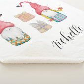 Schattigee vintage kerstcadeau gnoom sherpa deken (3/4)