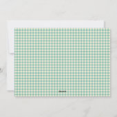 Schattigee vintage kerstfoto Gingham Plaid Feestdagenkaart (Achterkant)