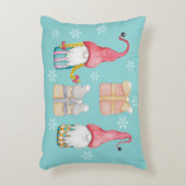 Schattigee vintage kerstgnoom accent kussen (Voorkant(Verticaal))