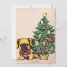 Schattigee Vintage Kersthond Kerstboom