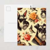 Schattigee Vintage Schnauzer Briefkaart (Voorkant / Achterkant)