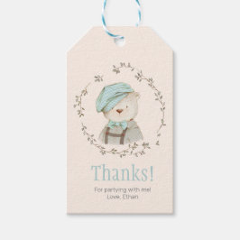 Schattigee Vintage Verjaardag Dank u labels | Favo Cadeaulabel