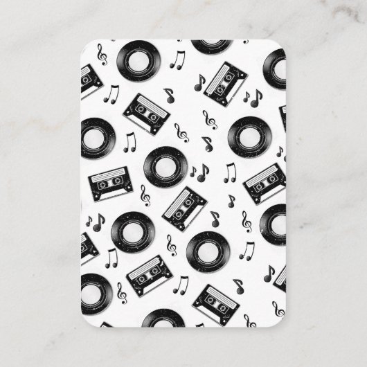 Schattigee Vinyl Record Retro Muziek Wedding Detai Informatiekaartje (Achterkant)