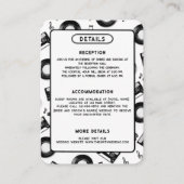 Schattigee Vinyl Record Retro Muziek Wedding Detai Informatiekaartje (Voorkant)