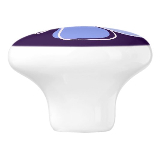 Schattigee Violet Blauwe Vlinder Doodle Keramische Knop (Zijkant)