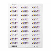 Schattigee Violet Flowers Retouradreslabels Etiket (Full Sheet)