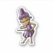 Schattigee Vioolviool Klassiek Sticker (Voorkant)