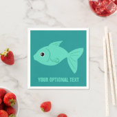Schattigee vis aangepaste papieren servetten (Insitu)