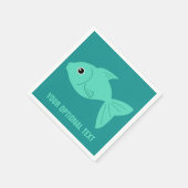 Schattigee vis aangepaste papieren servetten (Hoek)