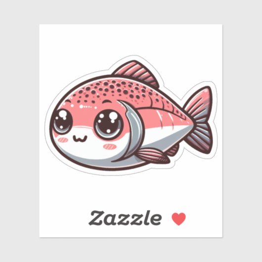 Schattigee vis custom-cut vinyl Stickers (Vel)