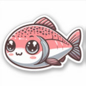 Schattigee vis custom-cut vinyl Stickers (Voorkant)