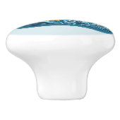 Schattigee vis knutselen huis Keramische Knop (Zijkant)