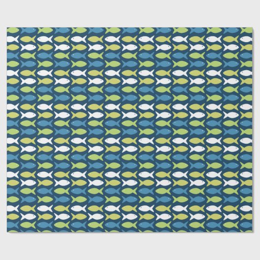 Schattigee vis onder het Zee Nautical Cadeaupapier (Vlak)