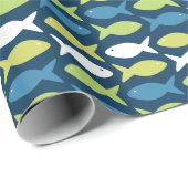 Schattigee vis onder het Zee Nautical Cadeaupapier (Rol Hoek)